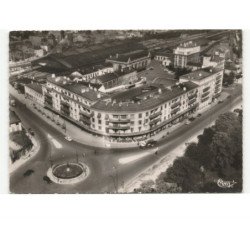 TROYES: place patton, les hôtels la gare vue aérienne 10x15 - très bon état