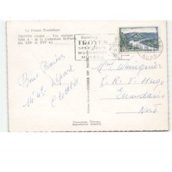 TROYES: la cathédrale saint-pierre XIIIe et XVIe siècle vue aérienne 10x15 - très bon état