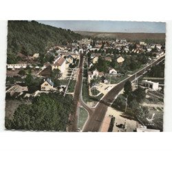 BAR-sur-SEINE: l'entrée de la ville et vue panoramique vue aérienne 10x15 - très bon état