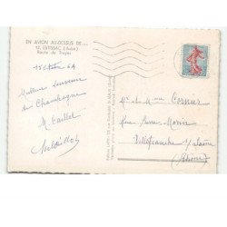 ESTISSAC: route de troyes vue aérienne 10x15 - très bon état