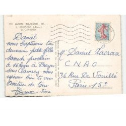 SOISSONS: la cathédrale vue aérienne 10x15 - très bon état