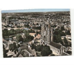 SOISSONS: sur la cathédrale et les tours de saint-jean des vignes vue aérienne 10x15 - très bon état