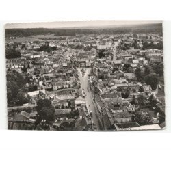 VILLERS-COTTERETS: rue du maréchal leclerc place du docteur mouflier la poste vue aérienne 10x15 - état
