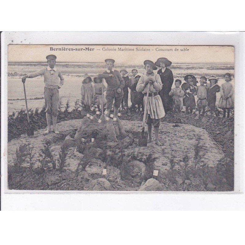 BERNIERES-sur-MER: colonie maritime scolaire, concours de sable - très bon état