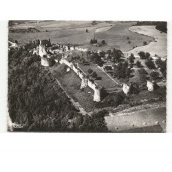 COUCY-le-CHATEAU: remparts ouest vue aérienne 10x15 - très bon état