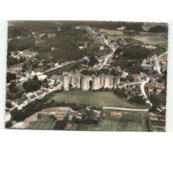 LA FERTE-MILON: l'entrée du vieux château vue aérienne 10x15 - très bon état
