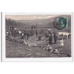 PONT-CHARREAU : le flottage des bois sur l'yonne - tres bon etat