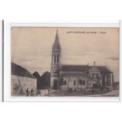 SAINT-ANDELAIN : l'eglise (voiture a chien) - etat