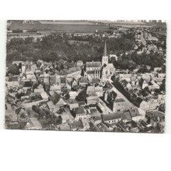 MARLE: la mairie et l'église vue aérienne 10x15 - état
