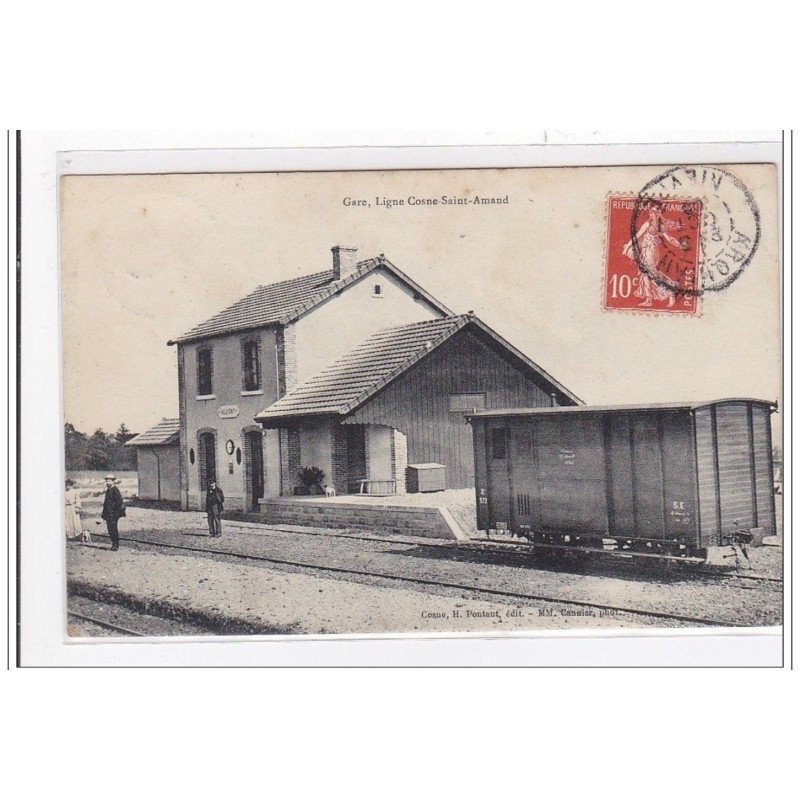 ALLIGNY : gare, ligne cosne-saint-amand - tres bon etat