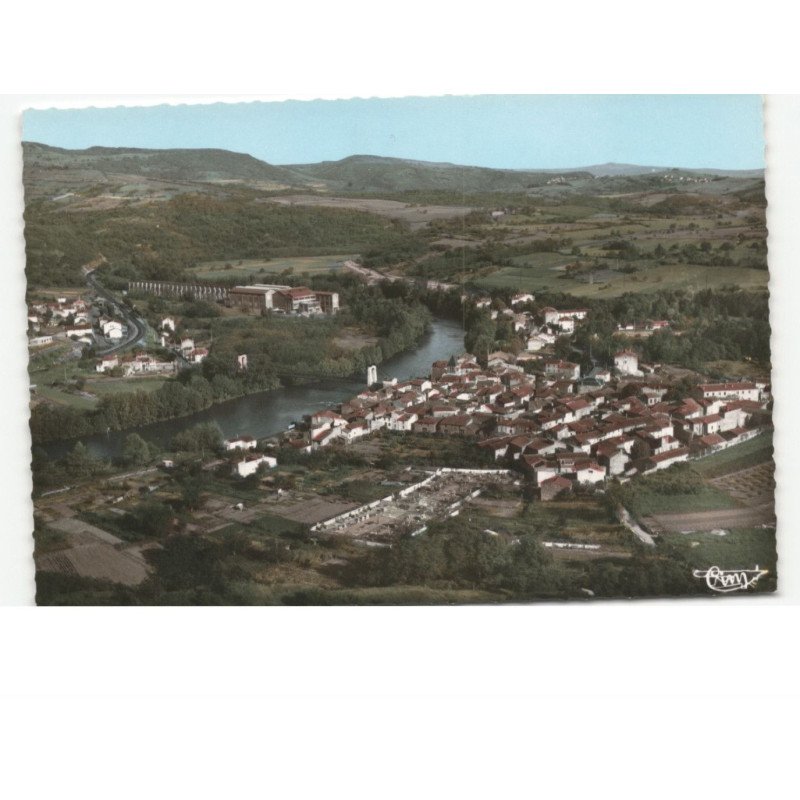 COUDES: vue générale et la vallée de l'allier vue aérienne 10x15 - très bon état