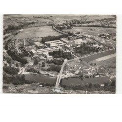 LONGUES: vue panoramique sur la papeterie, la banque de france et le pont des goules vue aérienne 10x15 - état