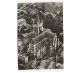 AIGUEPERSE: l'église notre-dame vue aérienne 10x15 - très bon état