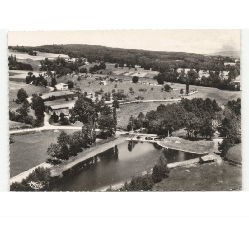 ARLANC: le plan d'eau et terrain de camping vue aérienne 10x15 - très bon état