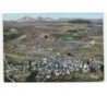 BESSE-en-CHANDESSE: vue générale et panorama sur la chaîne des dores vue aérienne 10x15 - très bon état