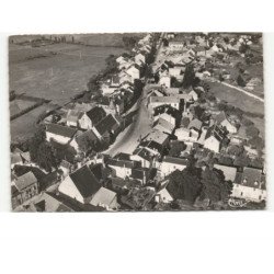 BOURG-LASTIC: sur la place de l'église vue aérienne 10x15 - très bon état