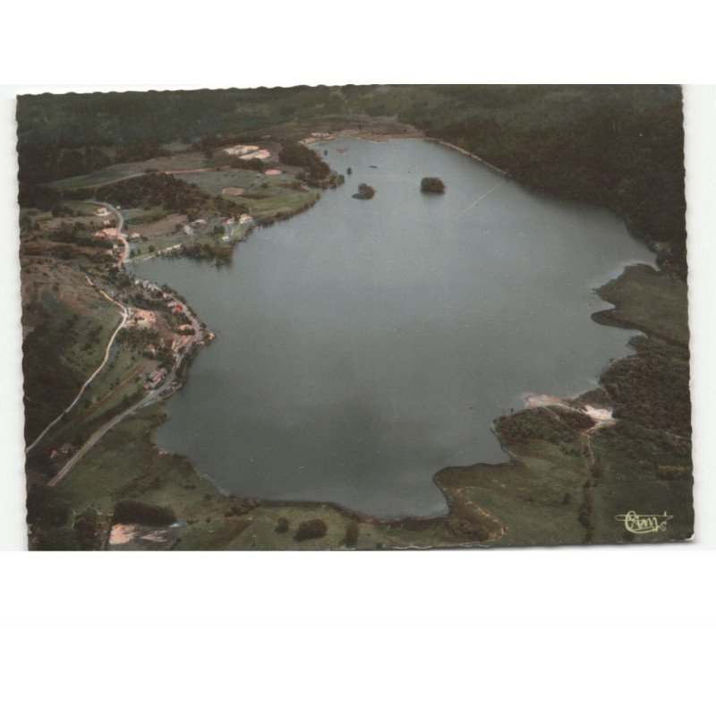 LAC CHAMBON: vue générale vue aérienne 10x15 - très bon état