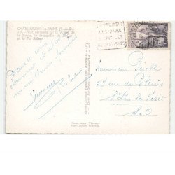 CHATEAUNEUF-les-BAINS: la sioule presqu'ile de saint-cyr et le pic albert vue aérienne 10x15 - très bon état