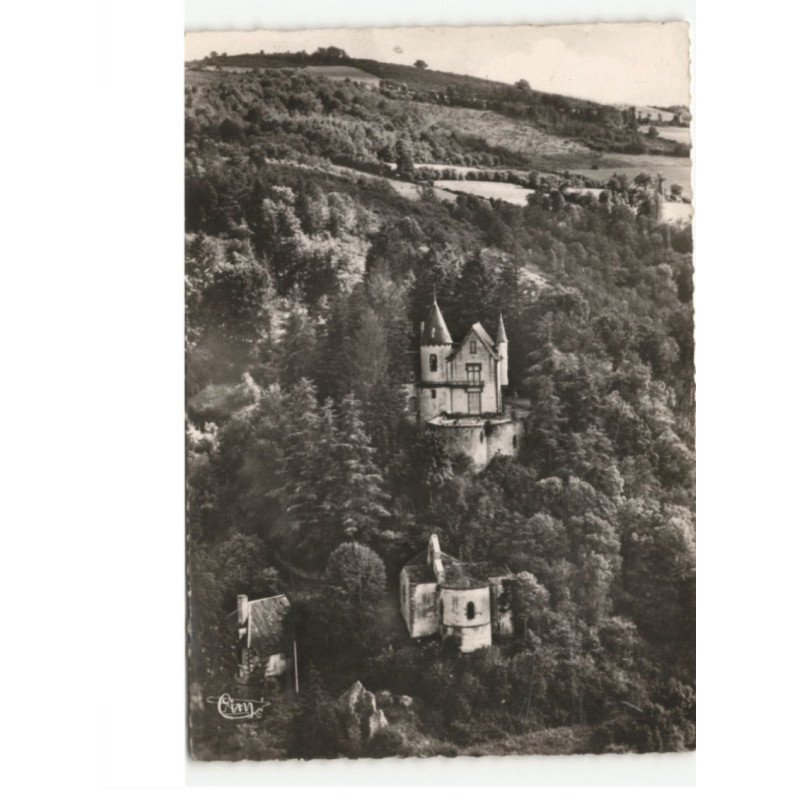 CHATEAUNEUF-les-BAINS: château vue aérienne 10x15 - très bon état