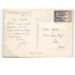 CHATEAUNEUF-les-BAINS: château vue aérienne 10x15 - très bon état
