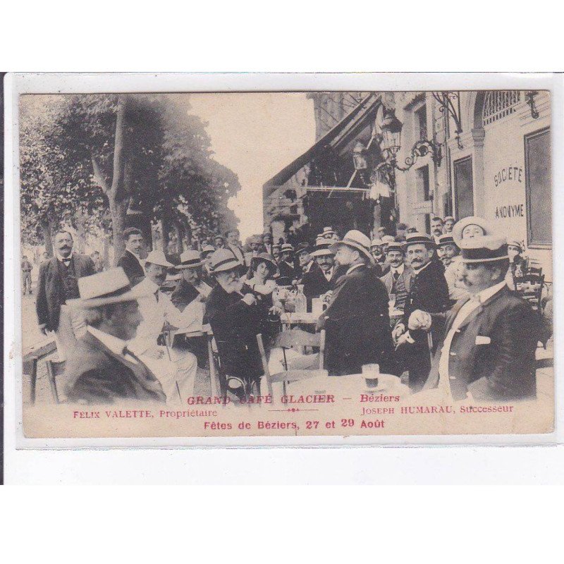BEZIERS: grand café glacier, fête de béziers - état
