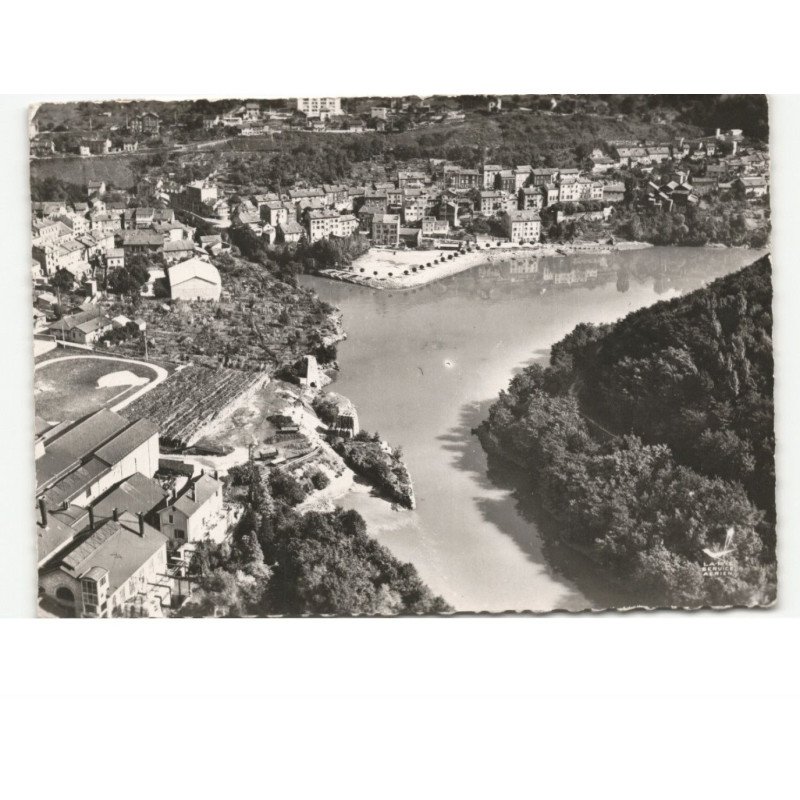 BELLEGARDE: le rhône vue aérienne 10x15 - très bon état