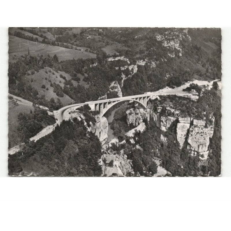 CHATILLON-de-MICHAILLE: le pont des pierres sur la valserine vue aérienne 10x15 - très bon état