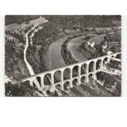 CIZE-BOLOZON: le viaduc sur l'ain vue aérienne 10x15 - état