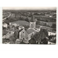 SAINT-PAUL-de-VARAX: l'église, monument historique vue aérienne 10x15 - très bon état