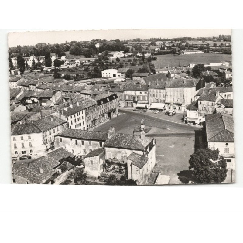 PONT-DE-VAUX: place joubert vue aérienne 10x15 - très bon état