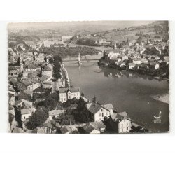 SEYSSEL: vue panoramique sur le rhône et les deux seyssel vue aérienne 10x15 - très bon état
