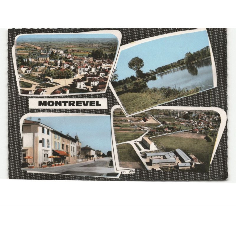 MONTREVEL: 4 vues vue aérienne 10x15 - très bon état