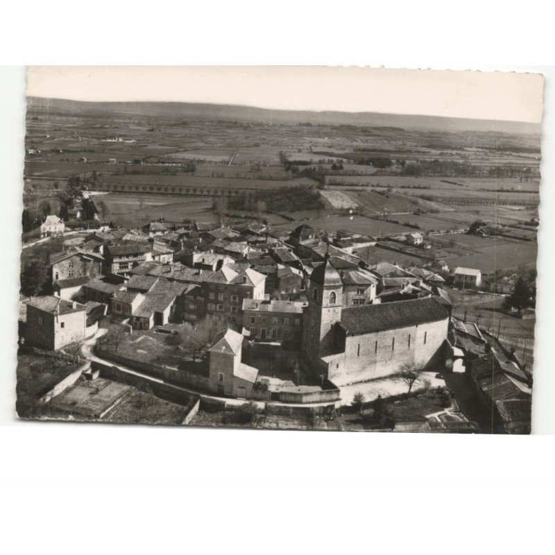 PEROUGES: cité médiéval, la cité du vieux pérouges vue aérienne 10x15 - très bon état