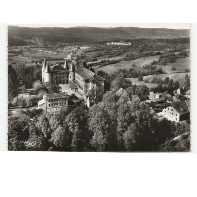 HAUTEVILLE-LOMPNES: château d'angeville vue aérienne 10x15 - très bon état