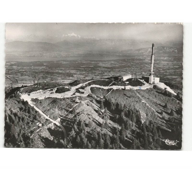 COL DE LA FAUCILLE: le mont-rond, emetteur R.T.F. le mont-blanc vue aérienne 10x15 - très bon état