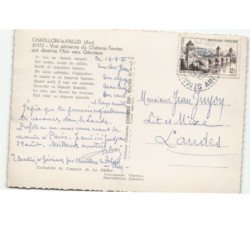 CHATILLON-la-PALUD: château ferrier qui domine l'ain vers gévrieux vue aérienne 10x15 - très bon état