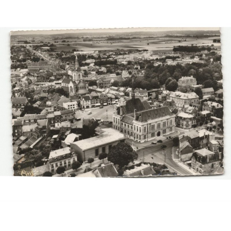 CHAUNY: vue générale vue aérienne 10x15 - état
