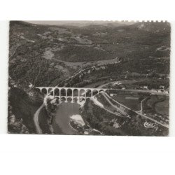 CIZE: le viaduc sur l'ain vue aérienne 10x15 - très bon état