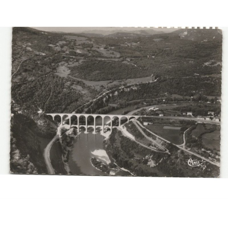 CIZE: le viaduc sur l'ain vue aérienne 10x15 - très bon état