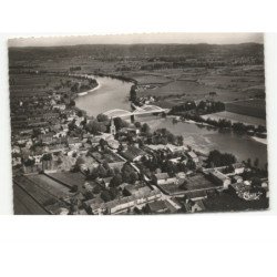 LOYETTES: vue générale, le nouveau pont et le rhône vue aérienne 10x15 - très bon état