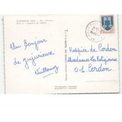 JUJURIEUX: quartier de l'église vue aérienne 10x15 - très bon état