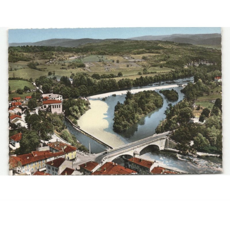 NEUVILLE-sur-AIN: le pont et le barrage vue aérienne 10x15 - très bon état