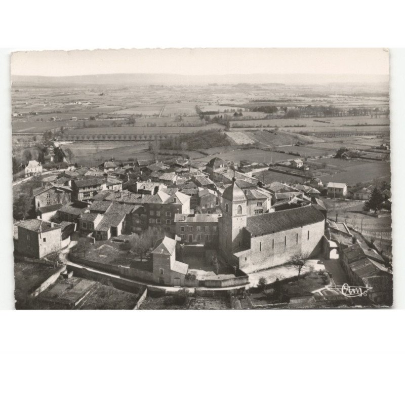 PEROUGES: cité du vieux pérouges vue aérienne 10x15 - état