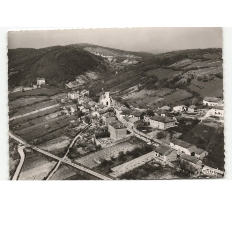 SAINT-MARTIN-du-MONT: au fond, gravelles vue aérienne 10x15 - très bon état