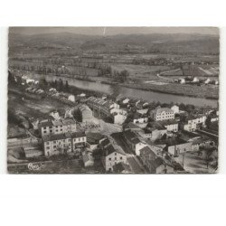 PONT-D'AIN: le quartier du port, l'ain et les monts du begey vue aérienne 10x15 - état