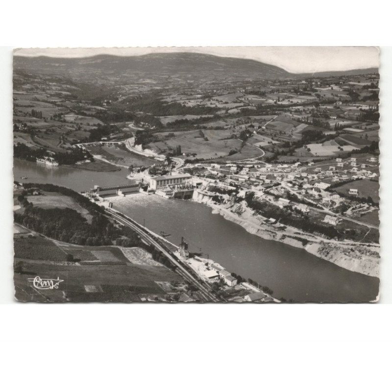 SEYSSEL: barrage de seyssel vue aérienne 10x15 - état