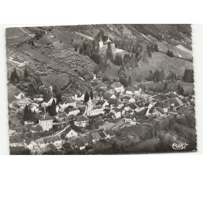 TALISSIEU: vue générale et le château vue aérienne 10x15 - très bon état