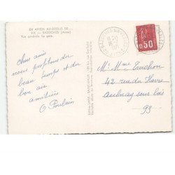 BAZOCHES: vue générale, la gare vue aérienne 10x15 - très bon état