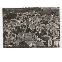 MARINGUES: l'église et les remparts vue aérienne 10x15 - très bon état
