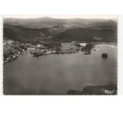 LAC CHAMBON: panorama sur le château du murol vue aérienne 10x15 - très bon état